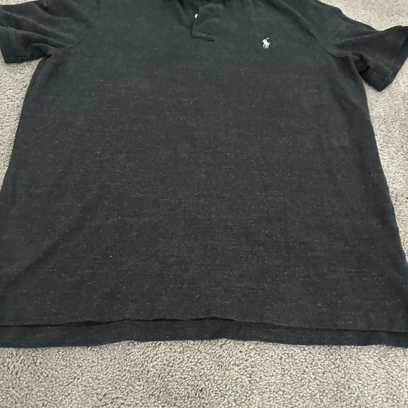 Polo Ralph Lauren‎ Shirt Mens Large Dark Grey Short Sleeve Classic Fit Polo - Picture 3 of 8